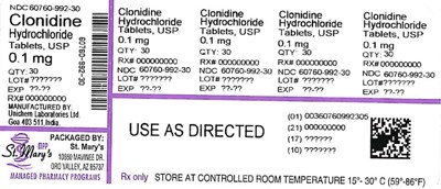 992-30 (Clonidine 60760 992 30)